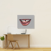 Smile With Gap Teeth Landscape Canvas Print | Artistshot