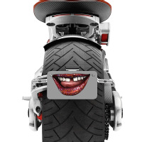 Smile With Gap Teeth Motorcycle License Plate | Artistshot