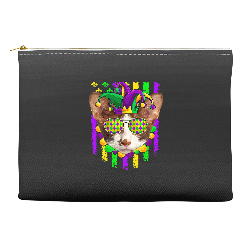 American Flag Mardi Gras Cute Oriental Cat Lover Accessory Pouches | Artistshot