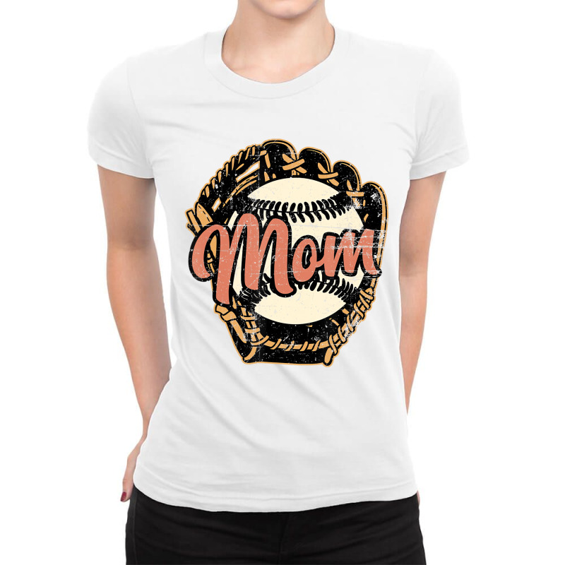 Baseball Mom Tshirt, Womens Baseball Tshirt, Baseb Ladies Fitted T-shirt | Artistshot