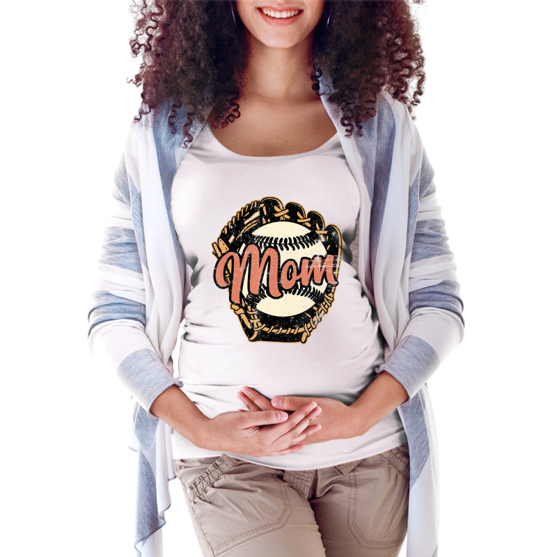 Baseball Mom Tshirt, Womens Baseball Tshirt, Baseb Maternity Scoop Neck T-shirt | Artistshot