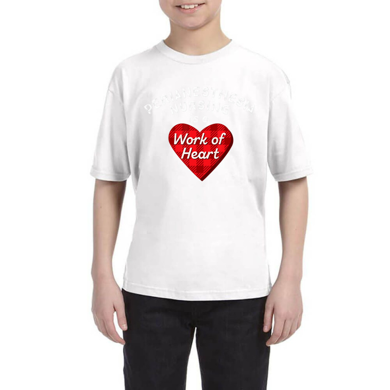 Perianesthesia Nursing Is A Work Of Heart Cute Rn Youth Tee by africaka | Artistshot