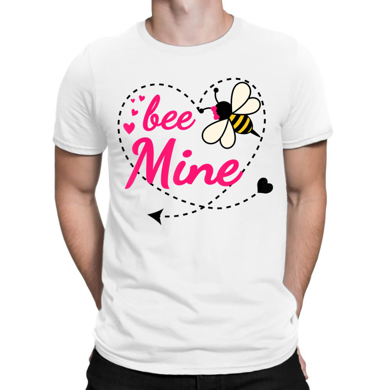 Bee Mine Pink Heart And Honey Bee Valentines Day T T-shirt | Artistshot