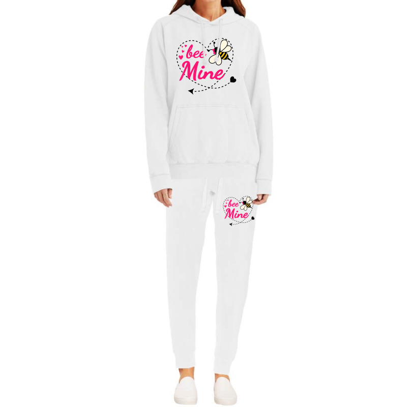 Bee Mine Pink Heart And Honey Bee Valentines Day T Hoodie & Jogger Set | Artistshot