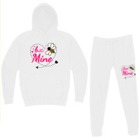 Bee Mine Pink Heart And Honey Bee Valentines Day T Hoodie & Jogger Set | Artistshot