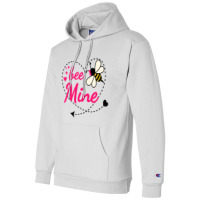 Bee Mine Pink Heart And Honey Bee Valentines Day T Champion Hoodie | Artistshot