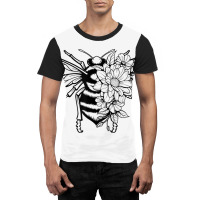 Bee With Flowers For Men Women Beekeeper Bees Love Graphic T-shirt | Artistshot