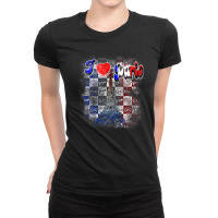 Bonjour Cute French Sports Fan Cyclin Goa Psytranc Ladies Fitted T-shirt | Artistshot