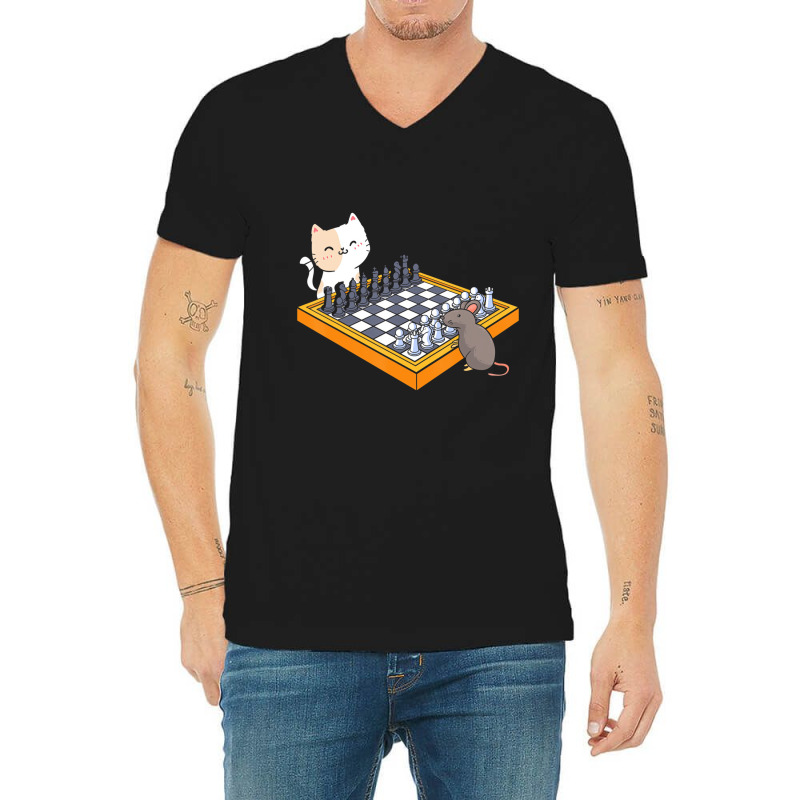 Cat Owner Chess Board Grandmaster Board Game Chess V-neck Tee | Artistshot