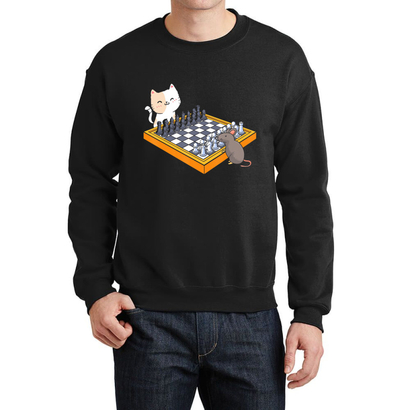 Cat Owner Chess Board Grandmaster Board Game Chess Crewneck Sweatshirt | Artistshot