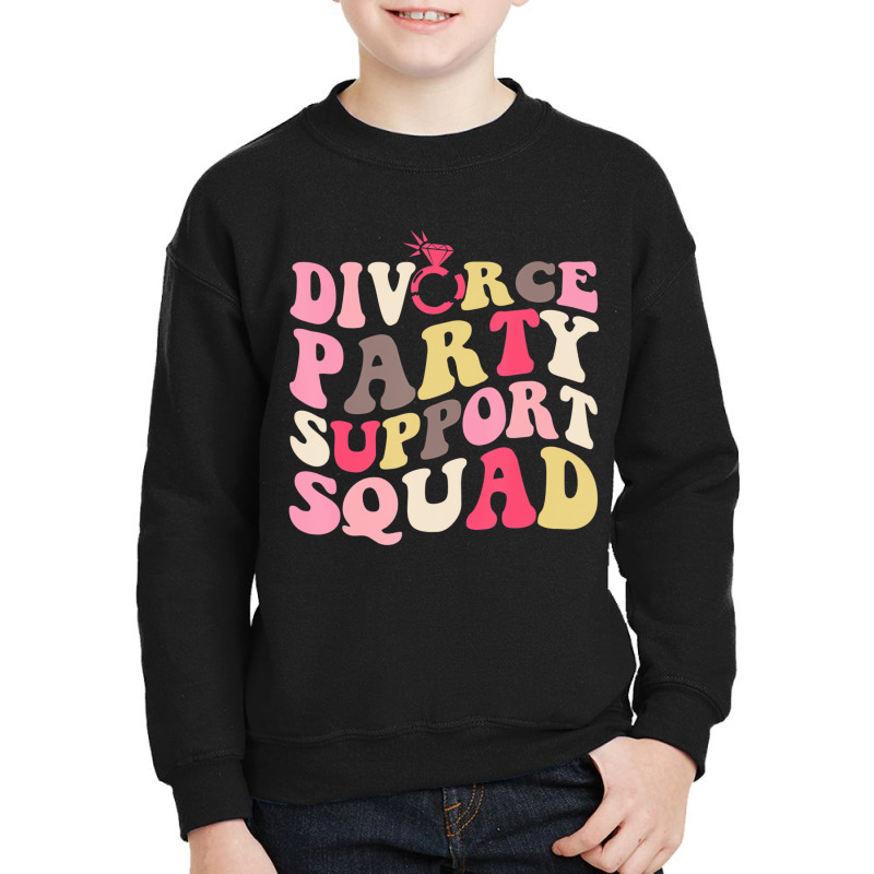 Funny Divorced Art For Men Women Support Squad Div Youth Sweatshirt by mogakino | Artistshot