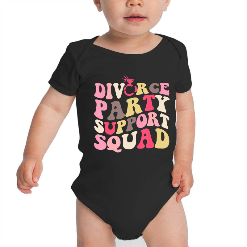 Funny Divorced Art For Men Women Support Squad Div Baby Bodysuit by mogakino | Artistshot