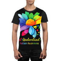 Floral Autism Awareness Daisy Sunflower For Mom Wo Graphic T-shirt | Artistshot