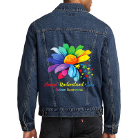 Floral Autism Awareness Daisy Sunflower For Mom Wo Men Denim Jacket | Artistshot