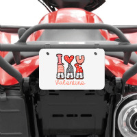 Valentines Day Foxes Heart Cute Fox Women Girls Ki Atv License Plate | Artistshot