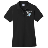 Parakeet Bird Biting Finger Funny I Only Look Calm Ladies Polo Shirt | Artistshot