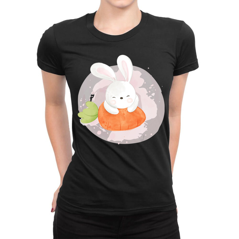 Easter Bunny Shirt Girls Ladies Kids Easter T Shir Ladies Fitted T-shirt | Artistshot