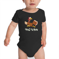 Time To Run Turkey Thanksgiving Baby Bodysuit | Artistshot