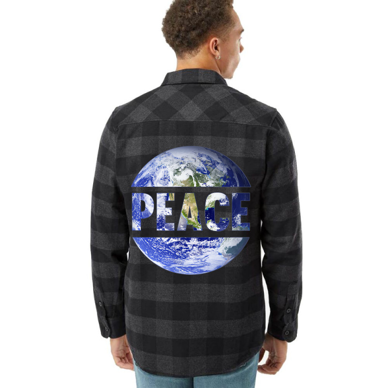 World Peace Support Earth Peace Day Lover Graphic Flannel Shirt | Artistshot