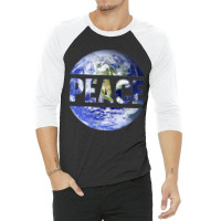 World Peace Support Earth Peace Day Lover Graphic 3/4 Sleeve Shirt | Artistshot