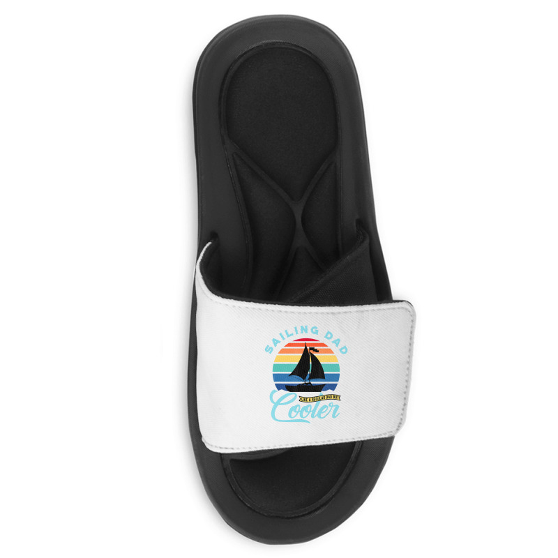 Mens Sailing Dad   Sailboat Sail Boating Captain S Slide Sandal | Artistshot