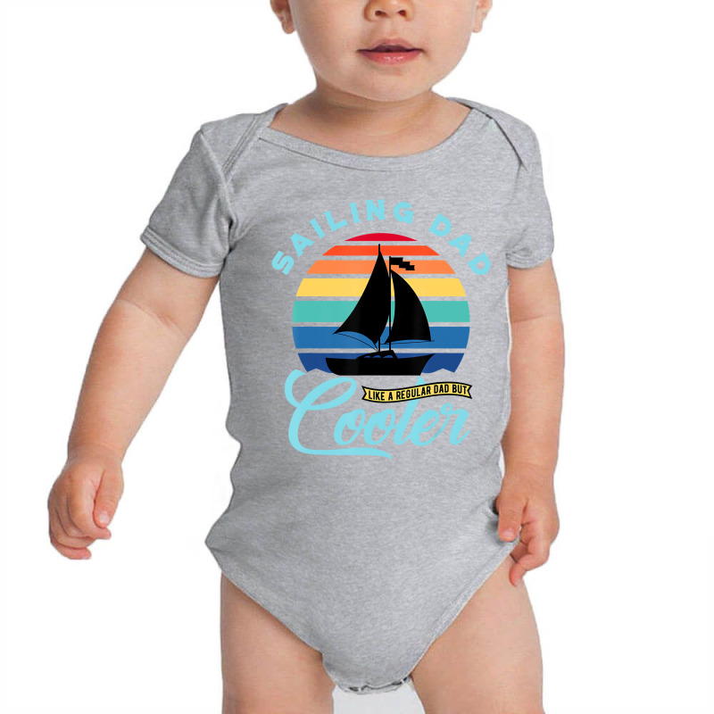 Mens Sailing Dad   Sailboat Sail Boating Captain S Baby Bodysuit | Artistshot