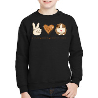 Peace Love Guinea Pigs Lover Peace Sign Hand And Cute Heart Design Youth Sweatshirt | Artistshot