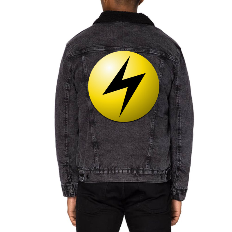 Lightning Energy Unisex Sherpa-Lined Denim Jacket by fettekolatz | Artistshot