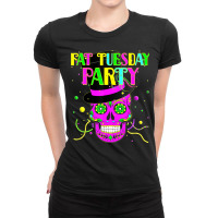 Fat Tuesday Mardi Gras Shirts Mardi Gras Costume M Ladies Fitted T-shirt | Artistshot