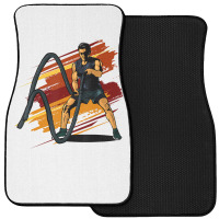 Cool Battle Rope Design T Shirt Front Car Mat | Artistshot