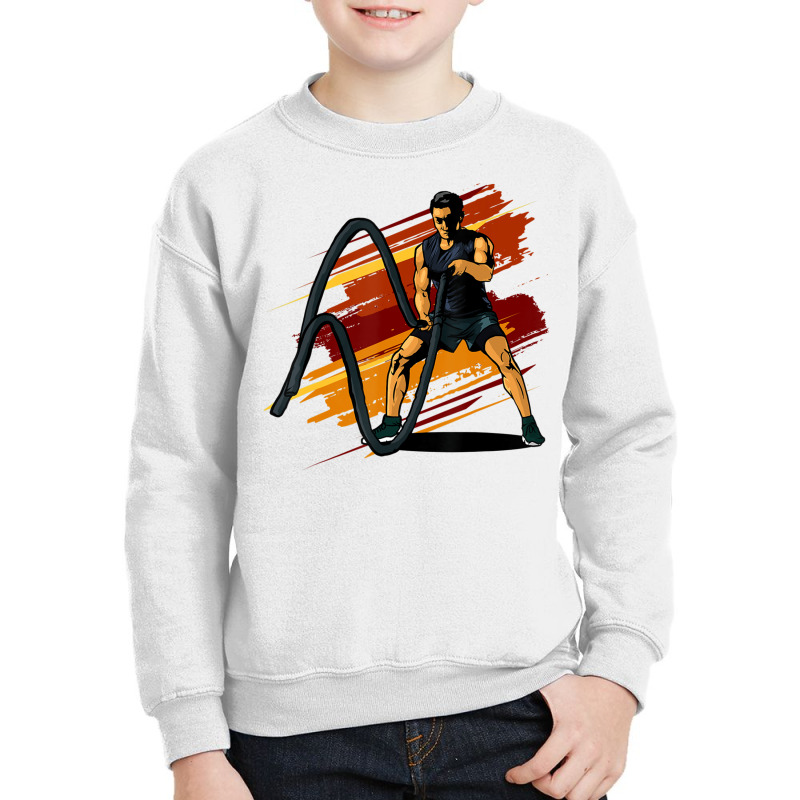 Cool Battle Rope Design T Shirt Youth Sweatshirt | Artistshot