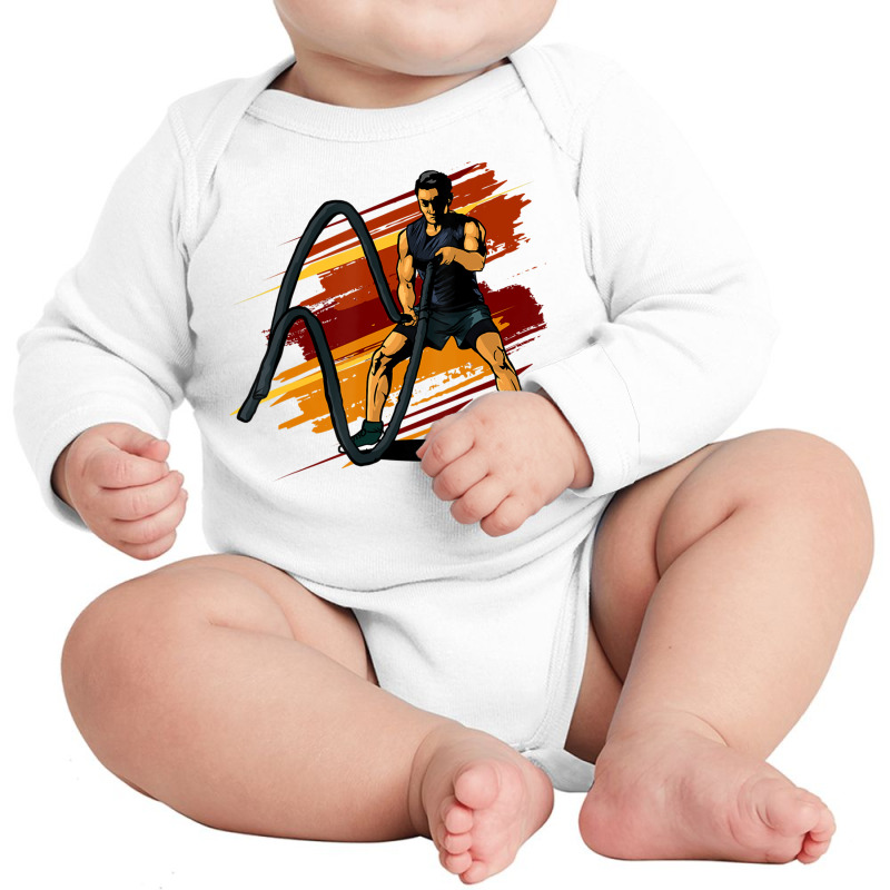 Cool Battle Rope Design T Shirt Long Sleeve Baby Bodysuit | Artistshot