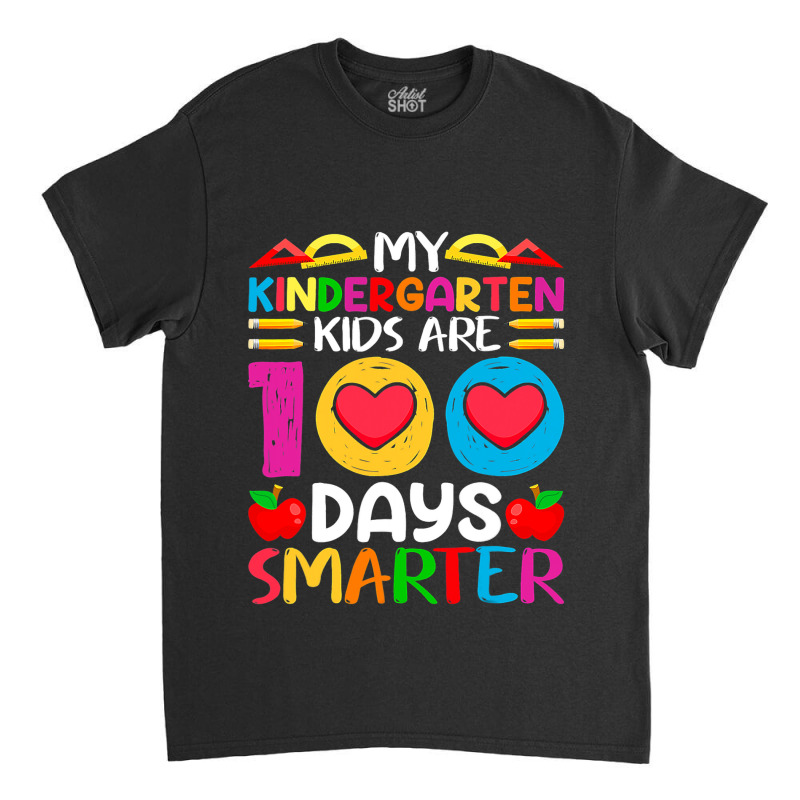 Funny 100 Days Of School And Still Poppin Kinderga Classic T-shirt | Artistshot