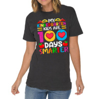 Funny 100 Days Of School And Still Poppin Kinderga Vintage T-shirt | Artistshot