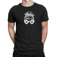 South Korea Football Messy Bun T-shirt | Artistshot