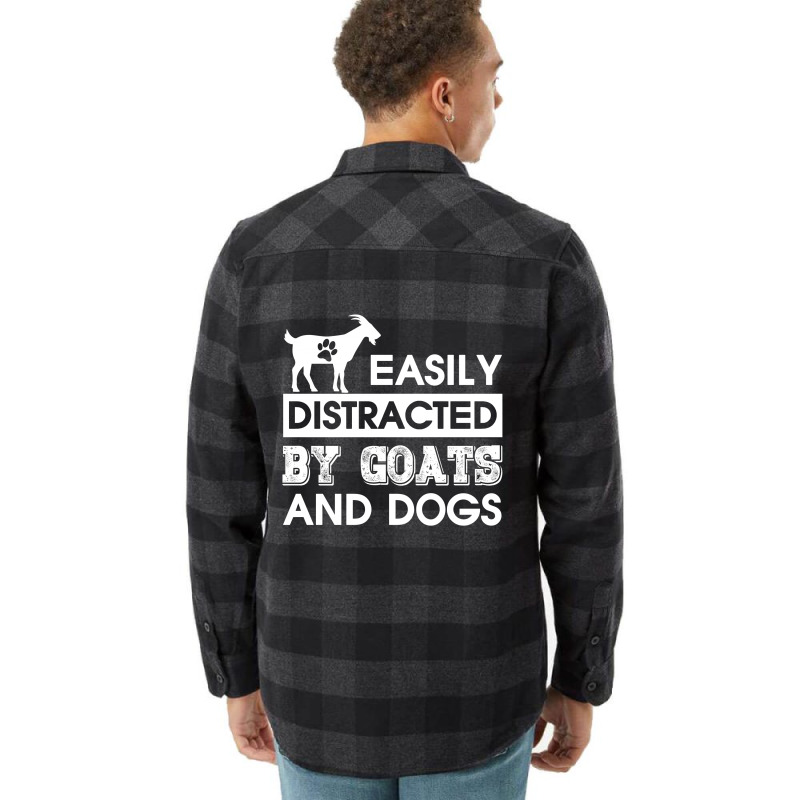 Easily Distracted By Goats And Dogs Flannel Shirt by hoainv | Artistshot