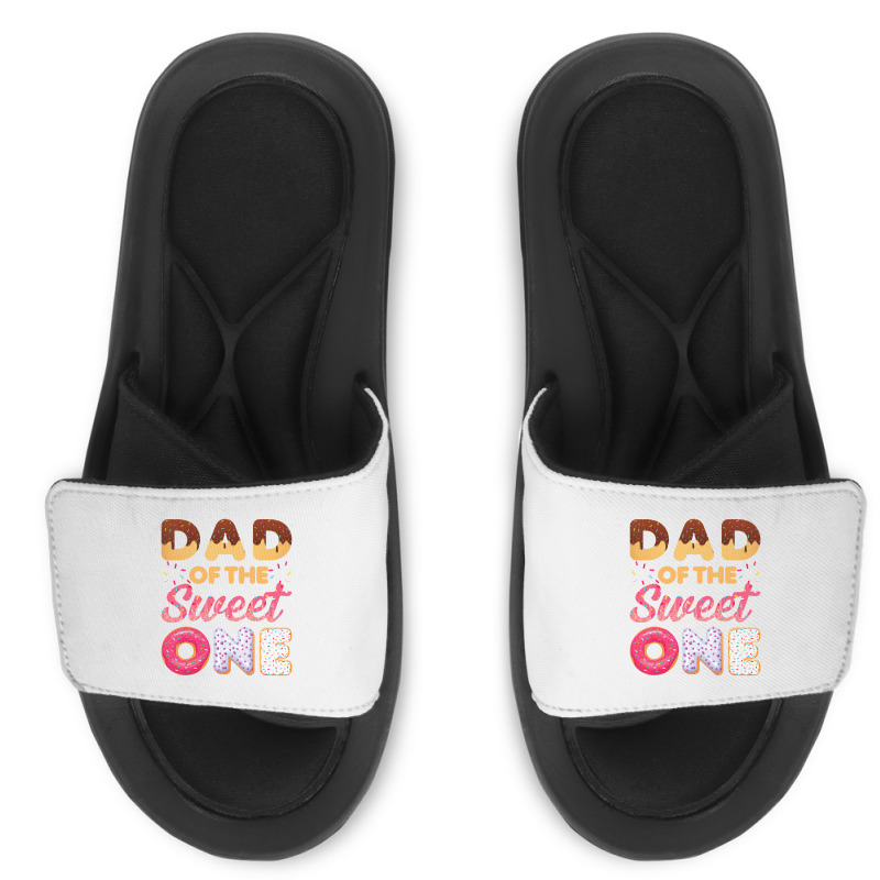 Dad Of Sweet One First Birthday Donut Theme T Shir Slide Sandal | Artistshot