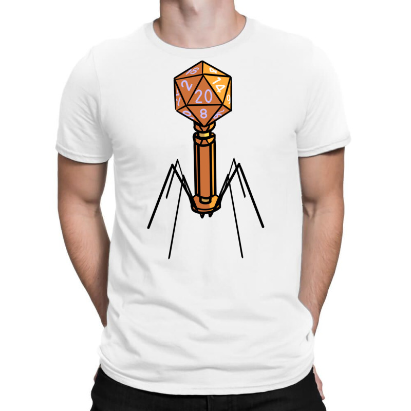 Bacteriophage W 20 Sided Die T-Shirt by lapebiehle | Artistshot