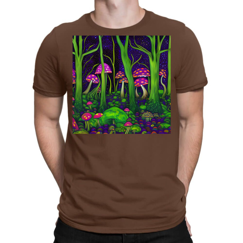 Magic Mushrooms In The Forest 32 T-Shirt by fettekolatz | Artistshot