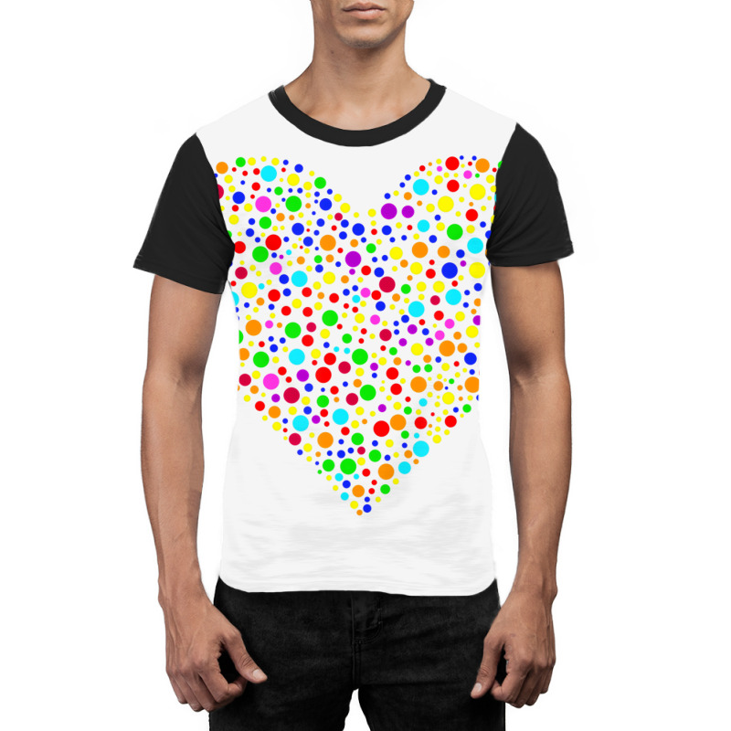 Colorful Polka Dot Heart International Dot Day Nov Graphic T-shirt by bonne | Artistshot