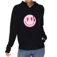 Lightning Bolt Happy Face Motivation Lightweight Hoodie | Artistshot