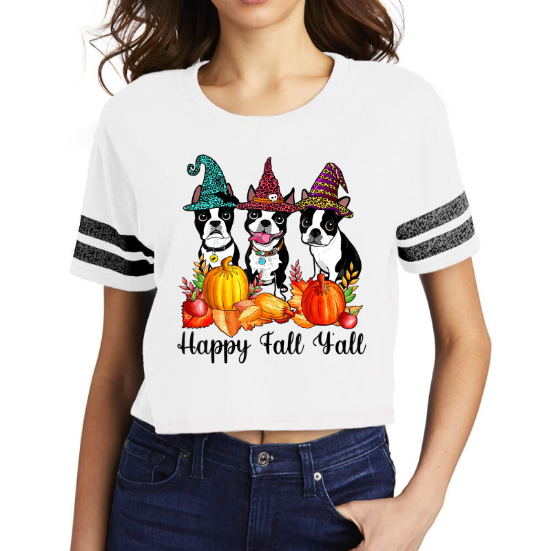 Boston Terrier Dog Lover Fall Ya'll Halloween Cost Scorecard Crop Tee by aiiluurosy | Artistshot