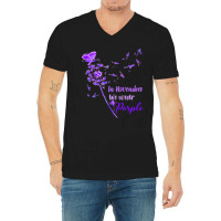 Alzheimers In November We Wear Purple Cute Dandeli V-neck Tee | Artistshot