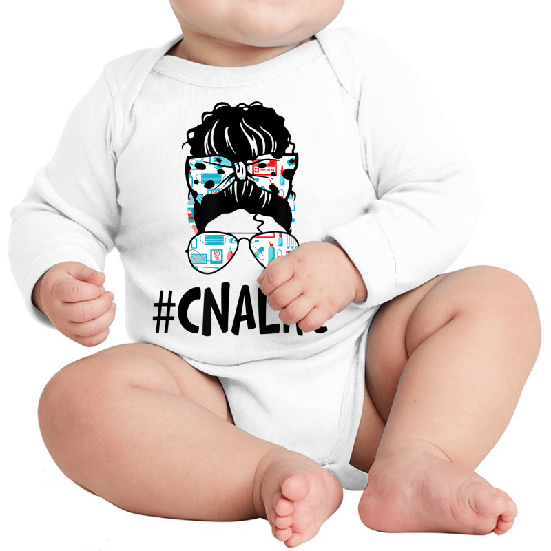 Messy Bun Cna Life Nurse Gift 2021 Ideas Funny T S Long Sleeve Baby Bodysuit | Artistshot