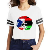 Puerto Rican Afro Latina, Boricua Puerto Rico Flag Scorecard Crop Tee | Artistshot