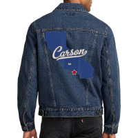 Carson California Ca Map T Shirt Men Denim Jacket | Artistshot