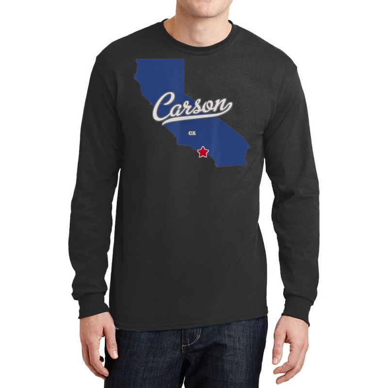 Carson California Ca Map T Shirt Long Sleeve Shirts | Artistshot