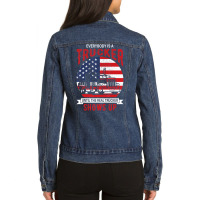 Everybody Is A Trucker Until The Real Trucker Show Ladies Denim Jacket | Artistshot