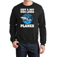 Funny Airplane Designs For Boys Men Plane Pilot Av Crewneck Sweatshirt | Artistshot