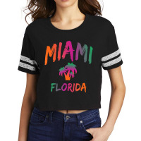 Miami   Florida   Tie Dye Text Print   Classic T S Scorecard Crop Tee | Artistshot